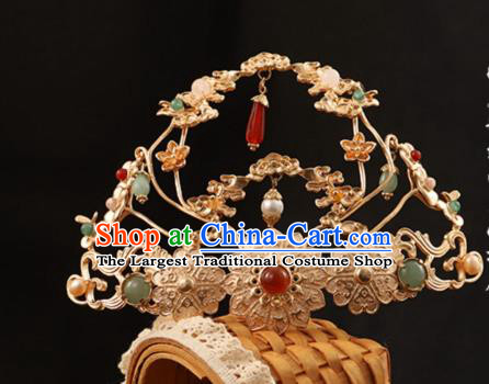 Chinese Classical Wedding Hair Crown Handmade Song Dynasty Headdress Traditional Hanfu Hair Accessories Ancient Princess Headpiece