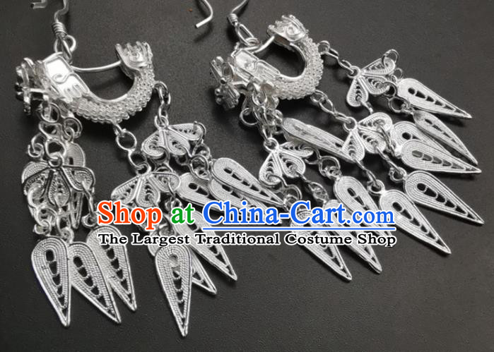 Handmade China Wedding Golden Dragon Boat Earrings Classical Gilding Ear Accessories Ming Dynasty Silver Ear Jewelry