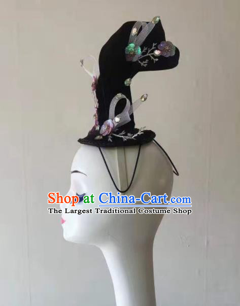 Handmade Chinese Classical Dance Hair Accessories Flying Apsaras Dance Headpieces Beauty Dance Wigs Chignon