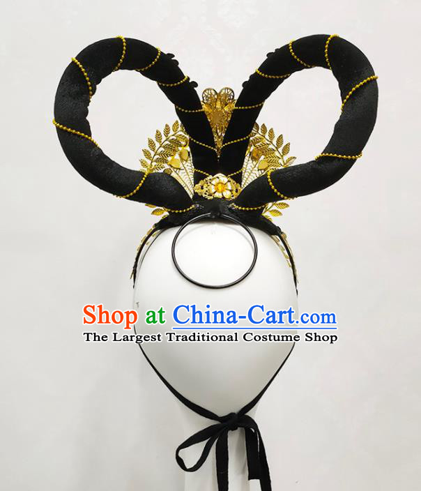 Handmade Chinese Woman Flying Apsaras Dance Wigs Chignon Classical Dance Hair Accessories Stage Performance Fairy Hairpieces