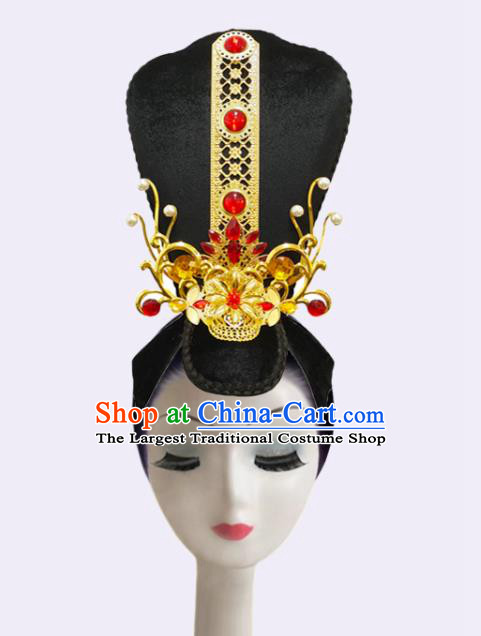 Handmade Chinese Classical Dance Wigs Chignon Hanfu Dance Hair Accessories Court Dance Hairpieces