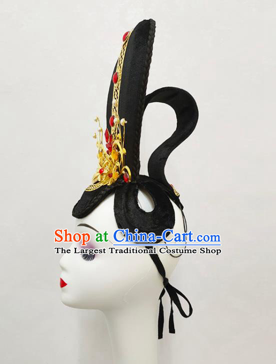 Handmade Chinese Classical Dance Wigs Chignon Hanfu Dance Hair Accessories Court Dance Hairpieces