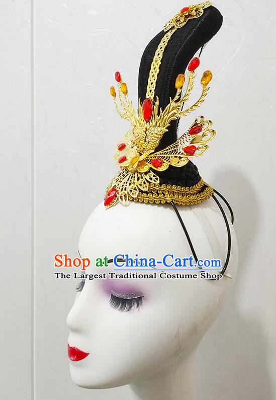 Chinese Beauty Dance Hair Accessories Court Dance Hairpieces Classical Dance Performance Wigs Chignon