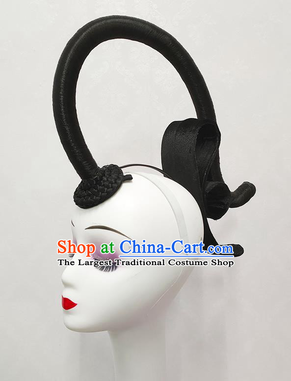 Chinese Classical Dance Wigs Chignon Stage Performance Hair Accessories Lantern Dance Hairpieces