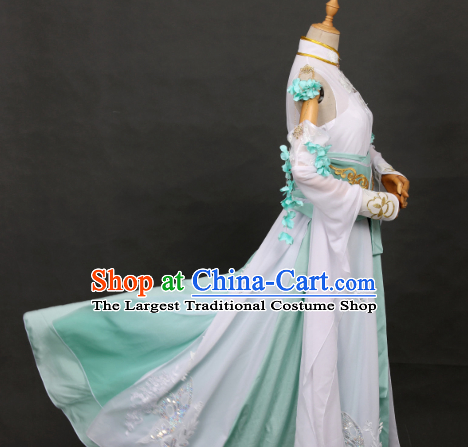 Top Green Chinese Traditional Cosplay Female Knight Hanfu Dress Ancient Swordswoman Garments for Women