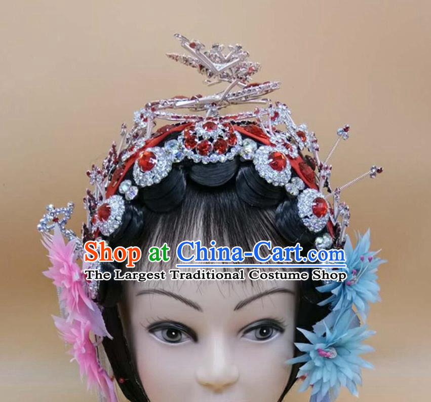 Chinese Ancient Servant Girl Headdress Peking Opera Xiaodan Headpieces Beijing Opera Maid Lady Hairpins