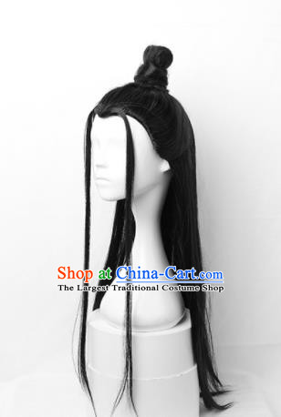 Chinese Traditional Cosplay Childe Headdress Ancient Young Male Hairpieces Ming Dynasty Crown Prince Wigs