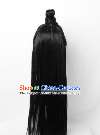 Chinese Traditional Cosplay Childe Headdress Ancient Young Male Hairpieces Ming Dynasty Crown Prince Wigs