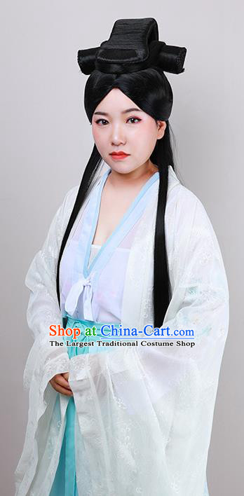 Chinese Traditional Drama Legend of Mi Yue Queen Wigs Chignon Ancient Court Woman Headdress Qin Dynasty Empress Hairpieces