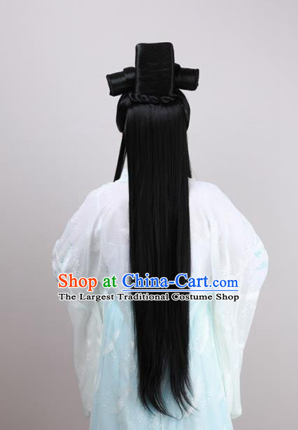 Chinese Traditional Drama Legend of Mi Yue Queen Wigs Chignon Ancient Court Woman Headdress Qin Dynasty Empress Hairpieces