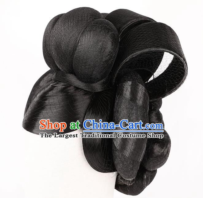 Chinese Traditional Hanfu Wigs Chignon Ancient Court Woman Headdress Tang Dynasty Imperial Concubine Hairpieces