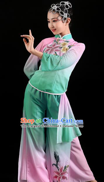 Chinese Yangko Dance Clothing Children Dance Performance Uniforms Folk Dance Outfits Fan Dance Costumes