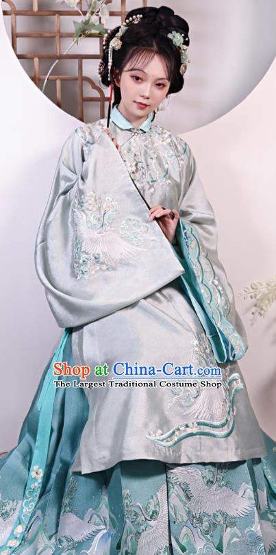 China Traditional Noble Lady Hanfu Dresses Ancient Young Beauty Garment Costumes Ming Dynasty Patrician Female Historical Clothing Complete Set