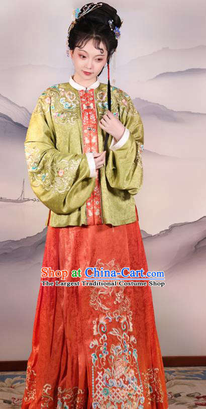 China Traditional Wedding Hanfu Dresses Ancient Imperial Consort Garment Costumes Ming Dynasty Court Woman Historical Clothing