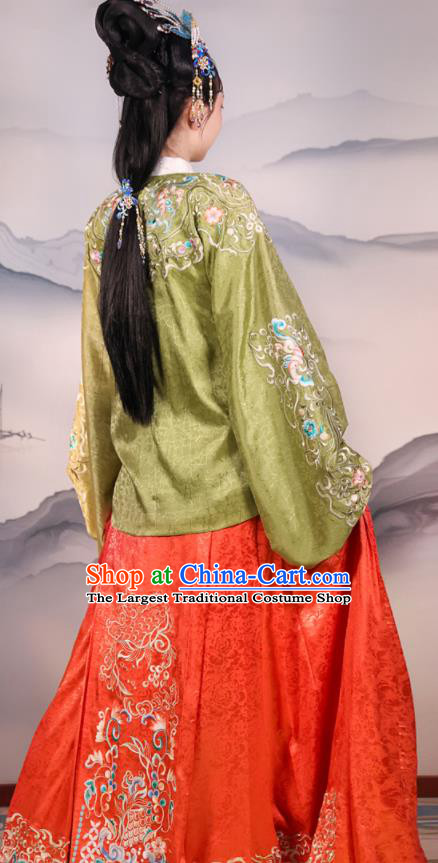 China Traditional Wedding Hanfu Dresses Ancient Imperial Consort Garment Costumes Ming Dynasty Court Woman Historical Clothing