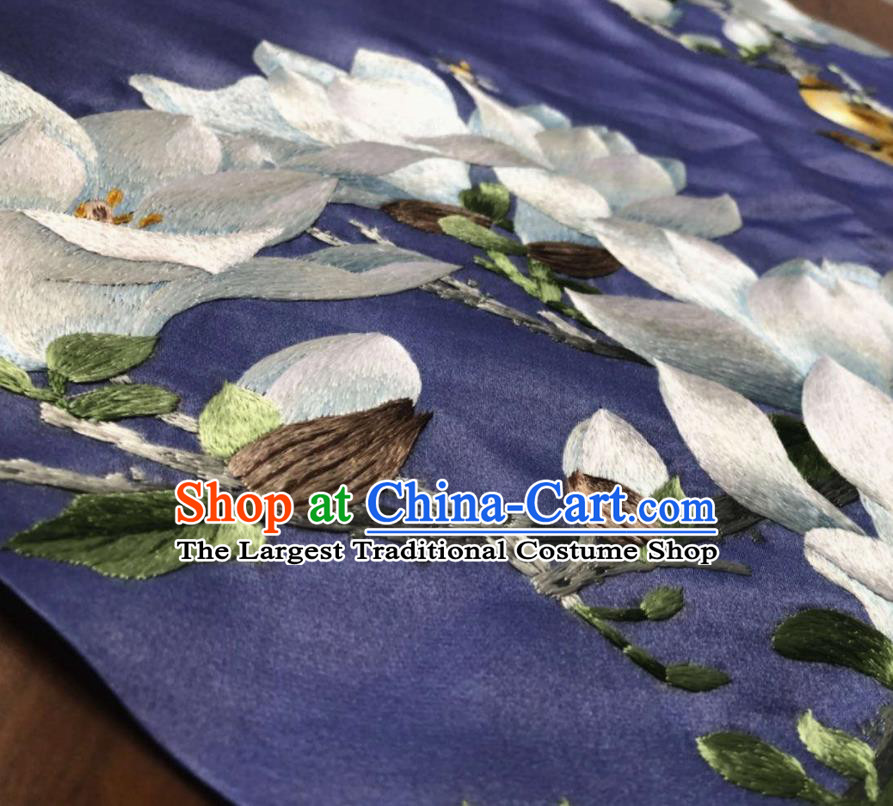 Chinese Traditional Purple Silk Stomachers Clothing National Woman Undergarment Suzhou Embroidered Mangnolia Bellyband