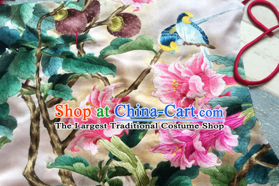 Chinese National Woman Cheongsam Underwear Suzhou Embroidery Flowers Bellyband Traditional Silk Stomachers Clothing