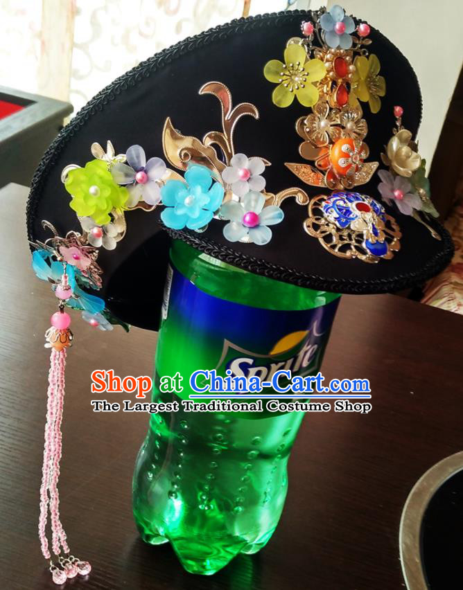 China Handmade Qing Dynasty Princess Hair Crown Traditional Drama Chronicle Of Life Headwear Ancient Court Beauty Hat