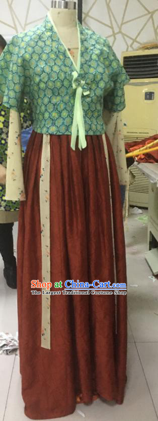 Chinese Ancient Tang Dynasty Court Maid Dress Beijing Opera Garment Costume Stage Performance Clothing