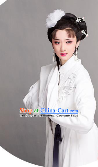 Chinese Beijing Opera Hua Tan Garment Costumes Yue Opera Diva Clothing Ancient Distress Woman Water Sleeve Dress