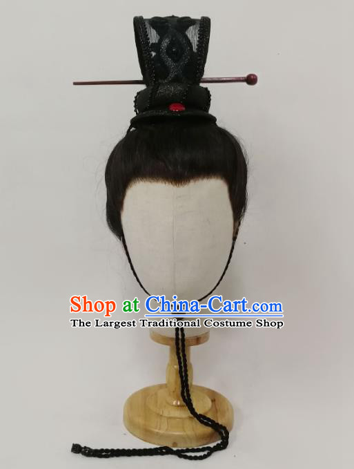 Chinese Yue Opera Official Headdress Opera Qin Dynasty Hairdo Crown Traditional Beijing Opera Scholar Hair Accessories