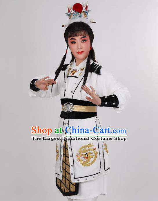 Chinese Beijing Opera Takefu Uniforms Yue Opera Young General Lu Wenlong Clothing Opera Warrior Armor Costume