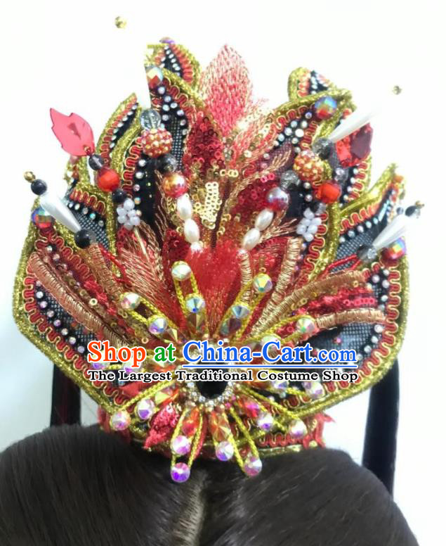 China Beijing Opera Xiaosheng Hair Crown Fujian Gezi Opera Prince Headwear Traditional Peking Opera Niche Headpiece
