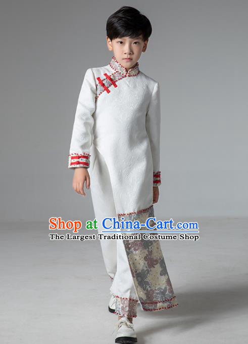 Chinese Children Catwalks Uniforms Traditional Stage Performance Tuxedo Costume National Boys Clothing