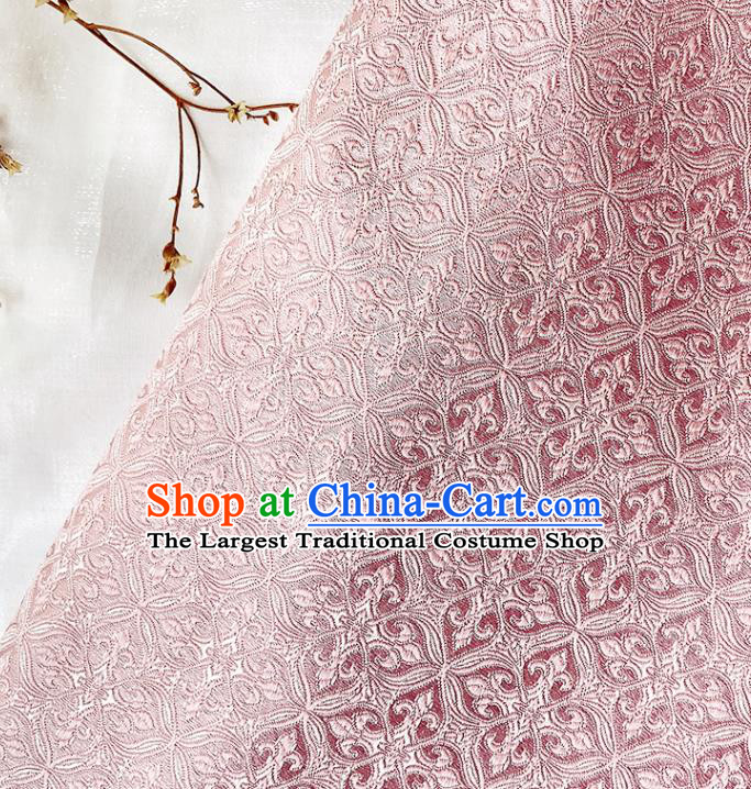 China Classical Pattern Satin Tapestry Traditional Silk Fabric Hanfu Dress Jacquard Pink Brocade Tang Suit Damask