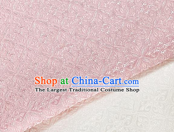 China Classical Pattern Satin Tapestry Traditional Silk Fabric Hanfu Dress Jacquard Pink Brocade Tang Suit Damask