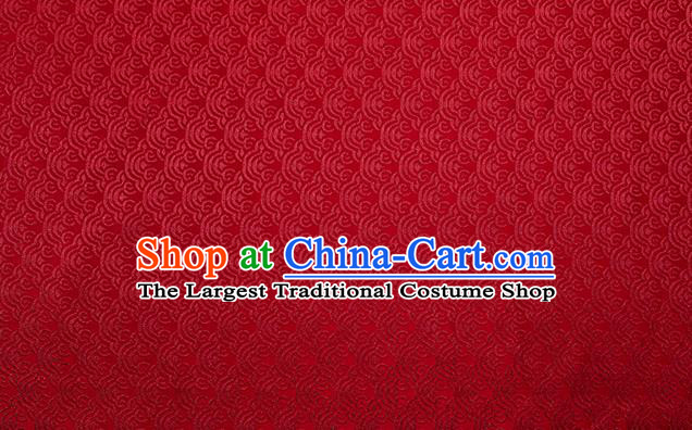 China Classical Propitious Cloud Pattern Tapestry Traditional Hanfu Dress Silk Fabric Red Brocade Tang Suit Damask