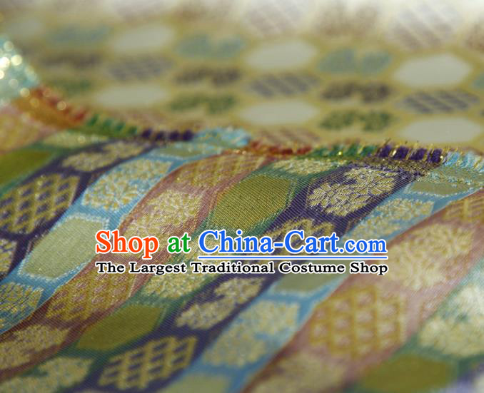 China Tang Suit Damask Classical Chrysanthemum Pattern Satin Tapestry Traditional Hanfu Silk Fabric Tibetan Robe Jacquard Brocade