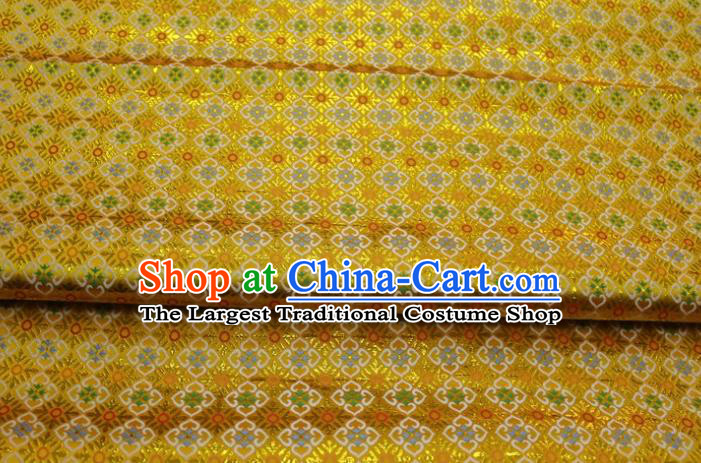 China Jacquard Brocade Mongolian Robe Satin Damask Classical Pattern Golden Tapestry Material Traditional Silk Fabric
