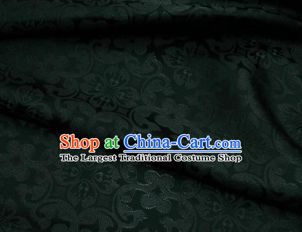 China Tang Suit Jacquard Brocade Material Classical Cheongsam Tapestry Atrovirens Satin Damask Traditional Plum Pattern Silk Fabric