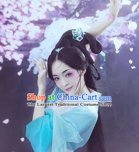 Chinese Ming Dynasty Palace Lady Jade Hairpins Traditional Hanfu Hair Accessories Ancient Princess Hair Stick