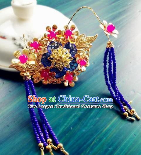 China Ancient Imperial Consort Hair Crown Drama Legend of Miyue Headpiece Traditional Warring States Period Princess Hair Clasp