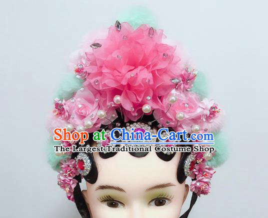 China Beijing Opera Hair Accessories Classical Dance Headpieces Traditional Stage Performance Wigs