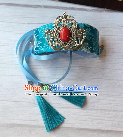 Chinese Traditional Ming Dynasty Young Knight Hair Accessories Ancient Swordsman Hairdo Crown Chivalrous Expert Headpiece