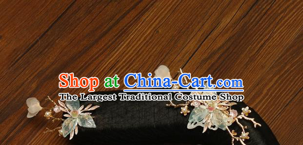 China Ancient Manchu Princess Wigs and Hairpins Drama Princess of Pearl Xia Ziwei Hairpieces Traditional Qing Dynasty Headdress