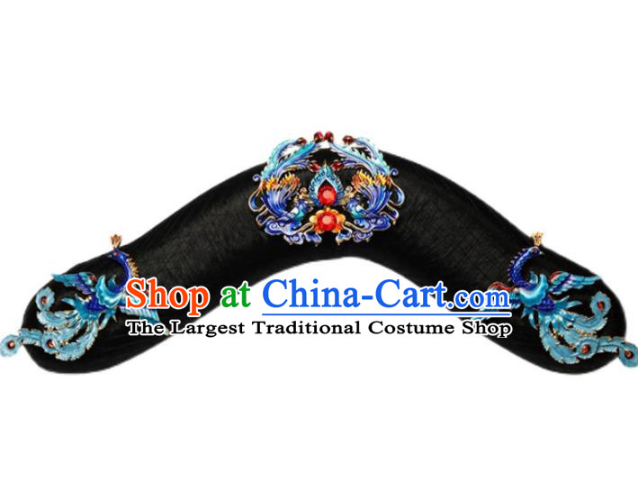 China Drama Story of Yanxi Palace Su Jinghao Hairpieces Traditional Qing Dynasty Manchu Woman Headdress Ancient Imperial Consort Wigs and Cloisonne Hairpins