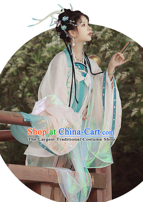 China Traditional Tang Dynasty Palace Princess Historical Garment Costumes Ancient Court Beauty Hanfu Dress Clothing