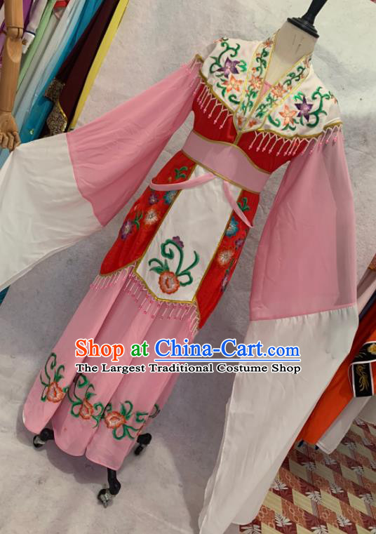 China Beijing Opera Actress Clothing Ancient Noble Lady Garment Costumes Shaoxing Opera Diva Pink Dress Apparels