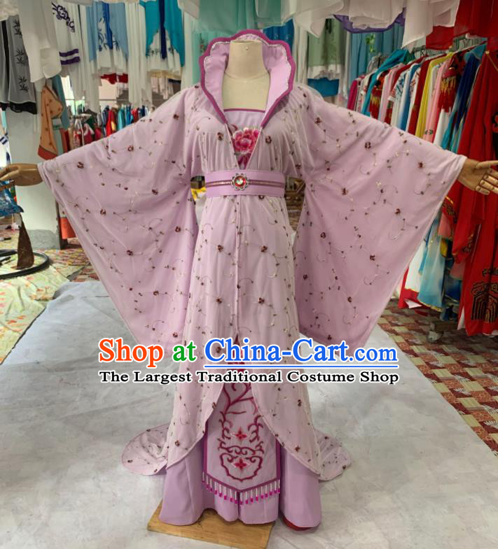 China Shaoxing Opera Actress Pink Dress Outfits Traditional Peking Opera Hua Tan Clothing Ancient Imperial Concubine Garment Costumes