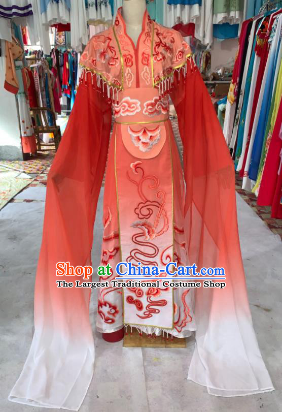 China Huangmei Opera Empress Red Dress Outfits Traditional Peking Opera Hua Tan Clothing Ancient Princess Garment Costumes