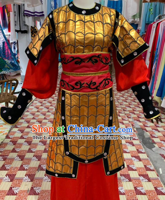 China Beijing Opera Wusheng Red Cape Uniforms Traditional Opera General Clothing Henan Opera Warrior Garment Costumes