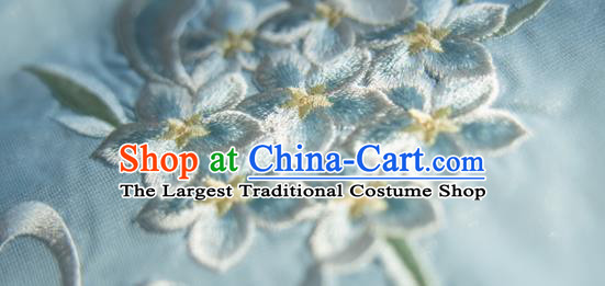 China Jin Dynasty Swordswoman Garment Costumes Ancient Young Beauty Clothing Traditional Blue Hanfu Dress