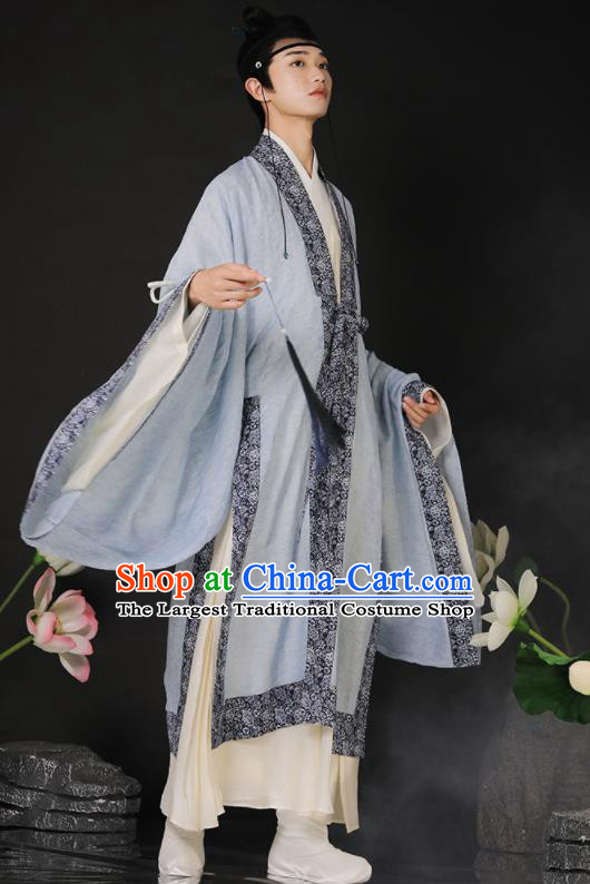 China Ancient Taoist Garment Costume Traditional Hanfu Cape Ming Dynasty Childe Cloak Clothing for Men