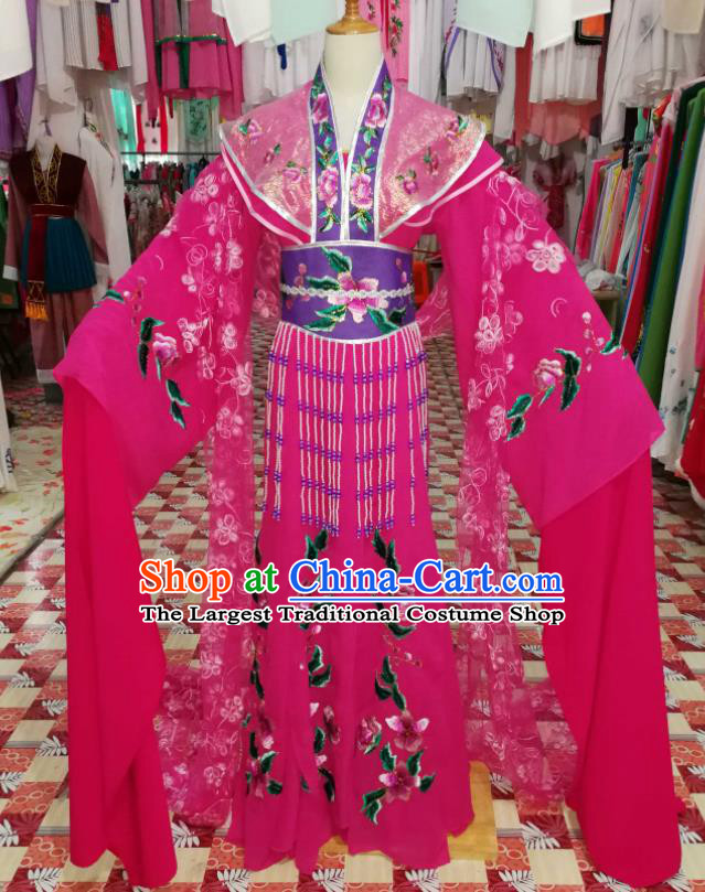 China Traditional Peking Opera Hua Tan Clothing Ancient Imperial Concubine Garment Costumes Huangmei Opera Fairy Rosy Dress Outfits
