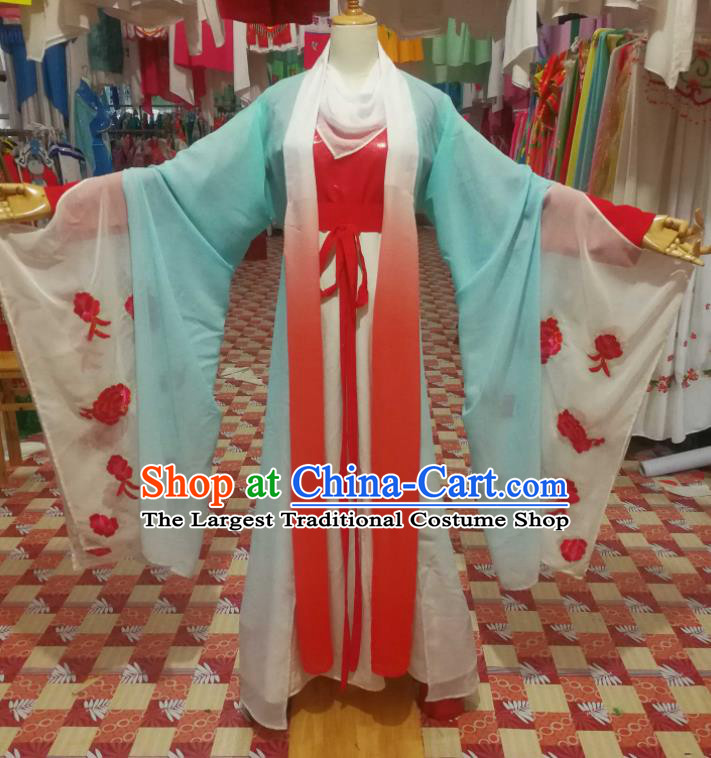 China Shaoxing Opera Actress Dress Outfits Traditional Peking Opera Imperial Concubine Clothing Ancient Palace Woman Garment Costumes