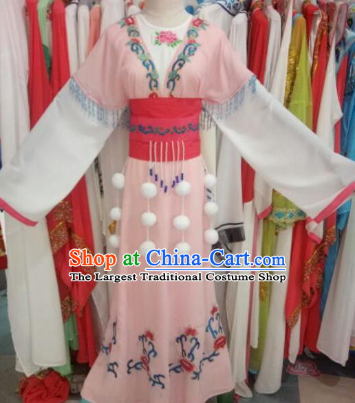 China Traditional Peking Opera Wudan Clothing Ancient Female Knight Garment Costume Shaoxing Opera Swordswoman Pink Dress Outfits
